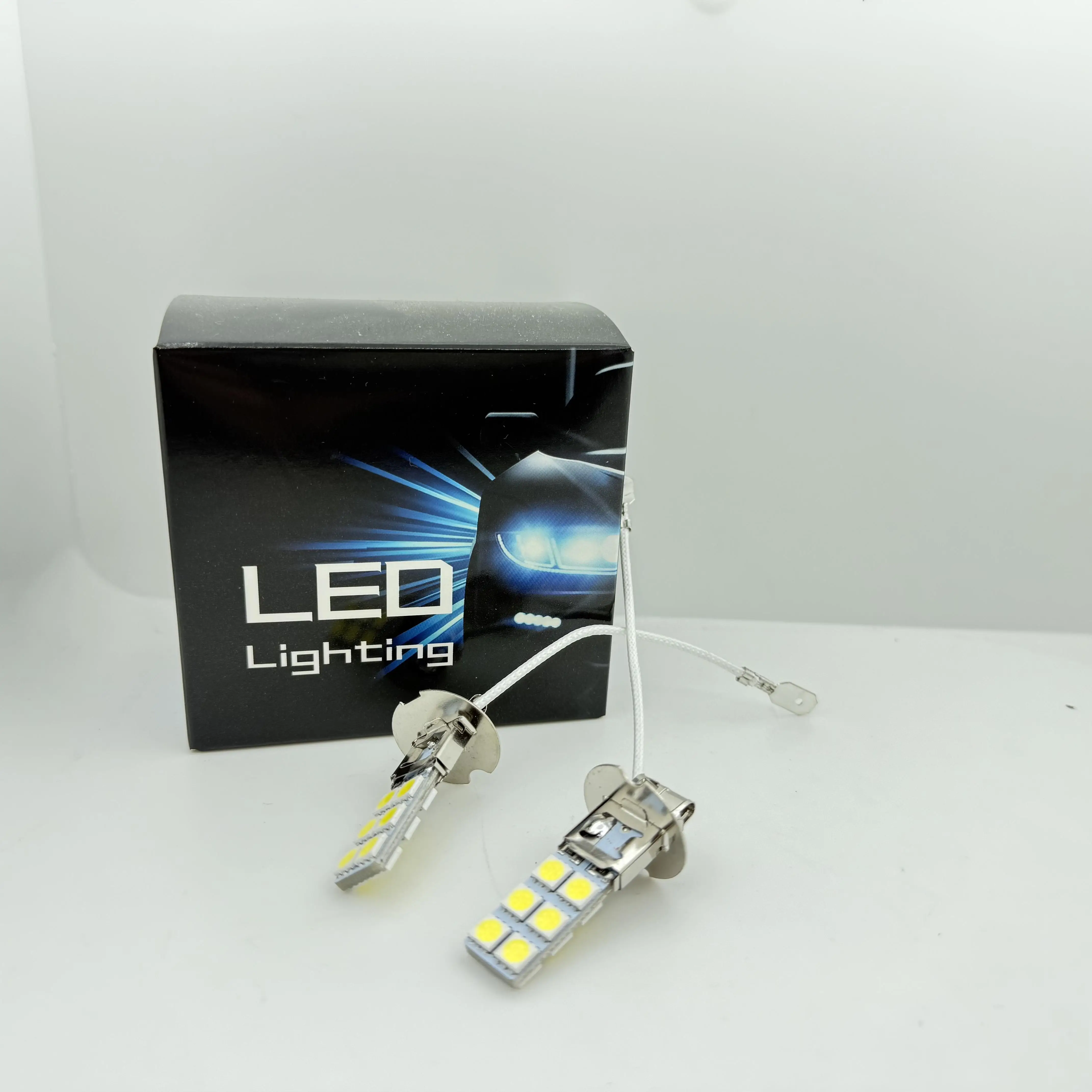 자동차용 H3 LED 안개등 2개 세트, 5050-12SMD, 55W, 6000K, 12V AC, 뛰어난 침투력으로 안개와 싸우도록 설계됨
