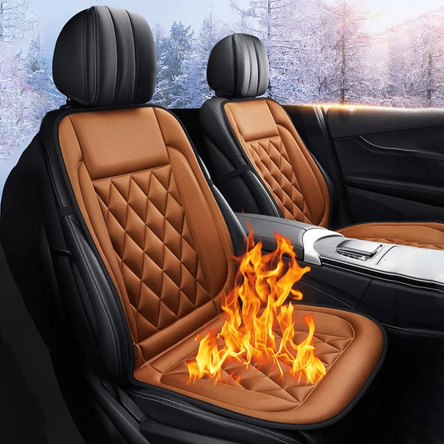 12v Car Heating Seat Pad Fast Heating Temperature Adjustable Heated Seat  Cushion