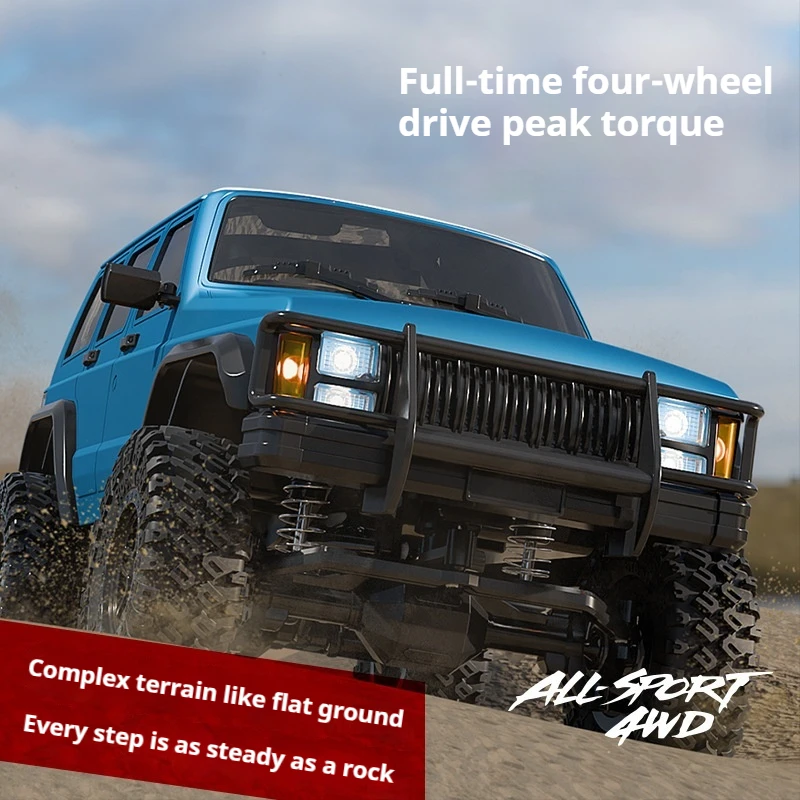 Remote Control Off Road Vehicle with Lights and Linkage