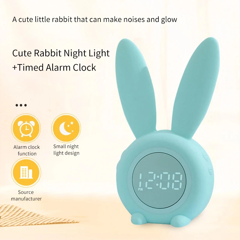 Multifunctional Intelligent Cute Rabbit Alarm Clock Student Cartoon