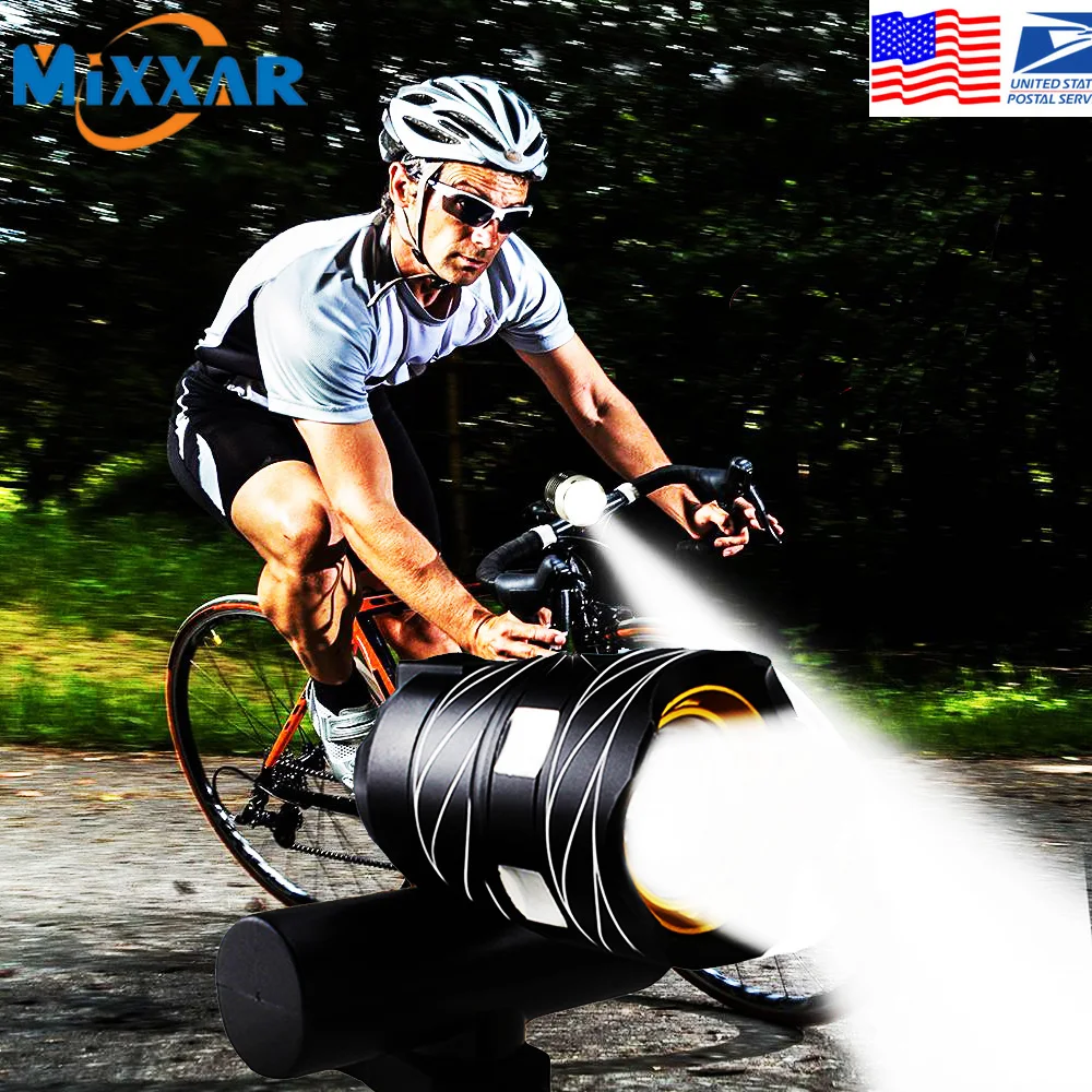 

ZK20 Droshipping Bicycle Light Ultra BrightLED Flashlight Built in Battery USB Rechargeable Front Flashlights Safety Cycling