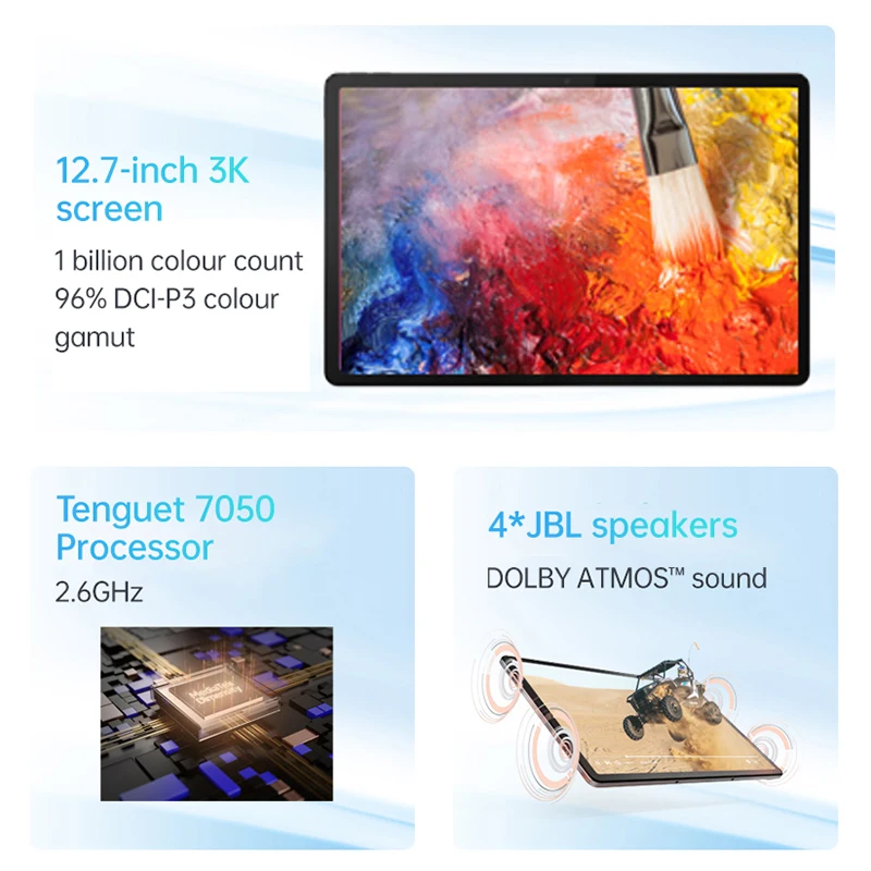 Original Lenovo Tablet K12/P12 TB240FC Global ROM Tab 12.7 inch MediaTek Dimensity 7050 8GB 128GB/256GB 10200mAh Android 13 Pad 3