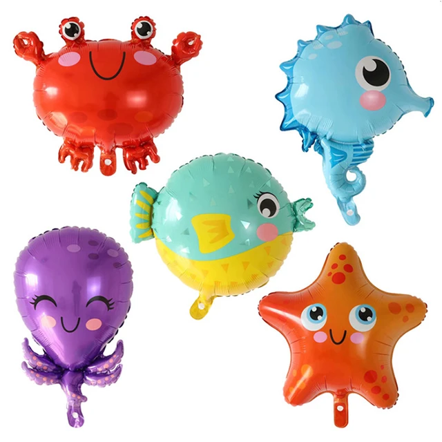 Animal Decoration Balloons, Theme Birthday Boys Fishes