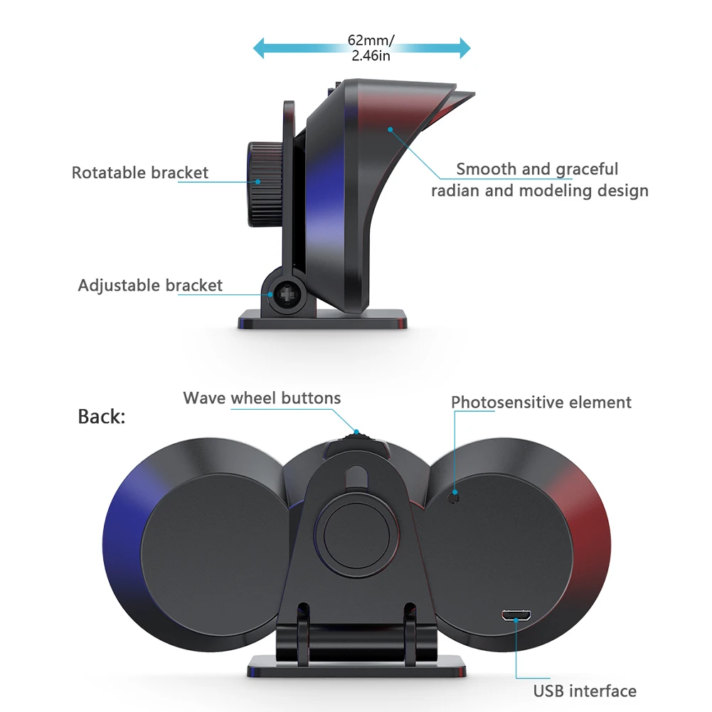 G17 ڵ  ÷ GPS HUD USB   , km/h MPH ӵ,  Ƿ  溸, ڵ ׼