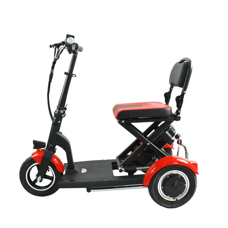 3 Wheel Adult Mini Electric Tricycle Foldable For Senior Dual Motor 600W Travel Folding Electric Scooter For Old People Disabled