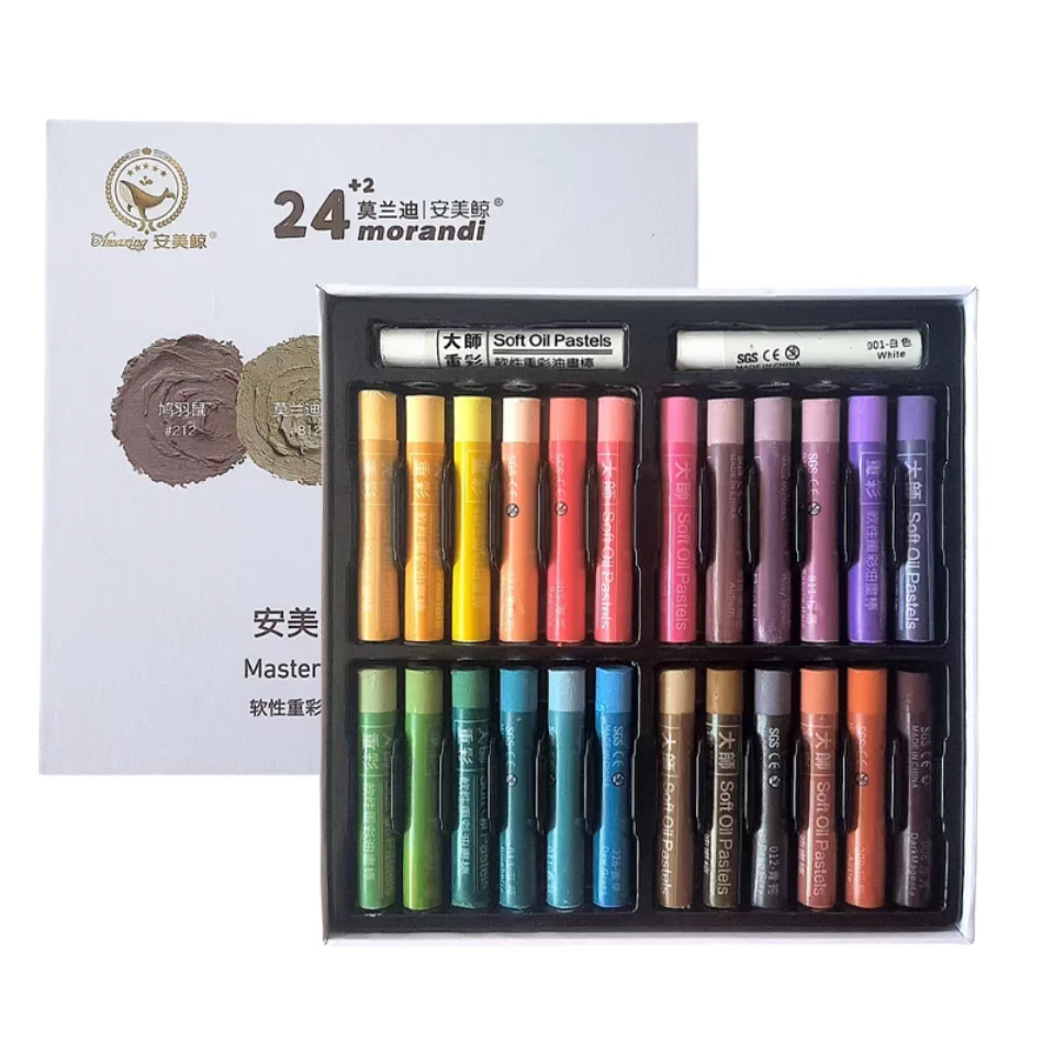 Master Heavy Color soft heavy color oil painting stick 24 colors + 2 white