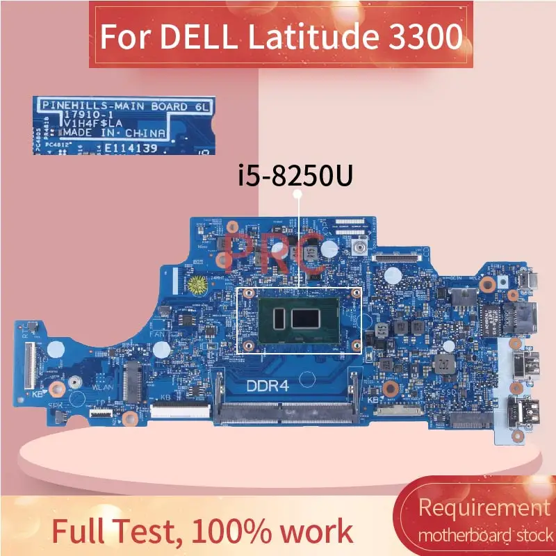 para Dell Latitude 3300 Laptop Motherboard 09f4gd 0cmrw8 0rv5w4 3865u I37020u I58250u Ddr4 Notebook Mainboard 179101