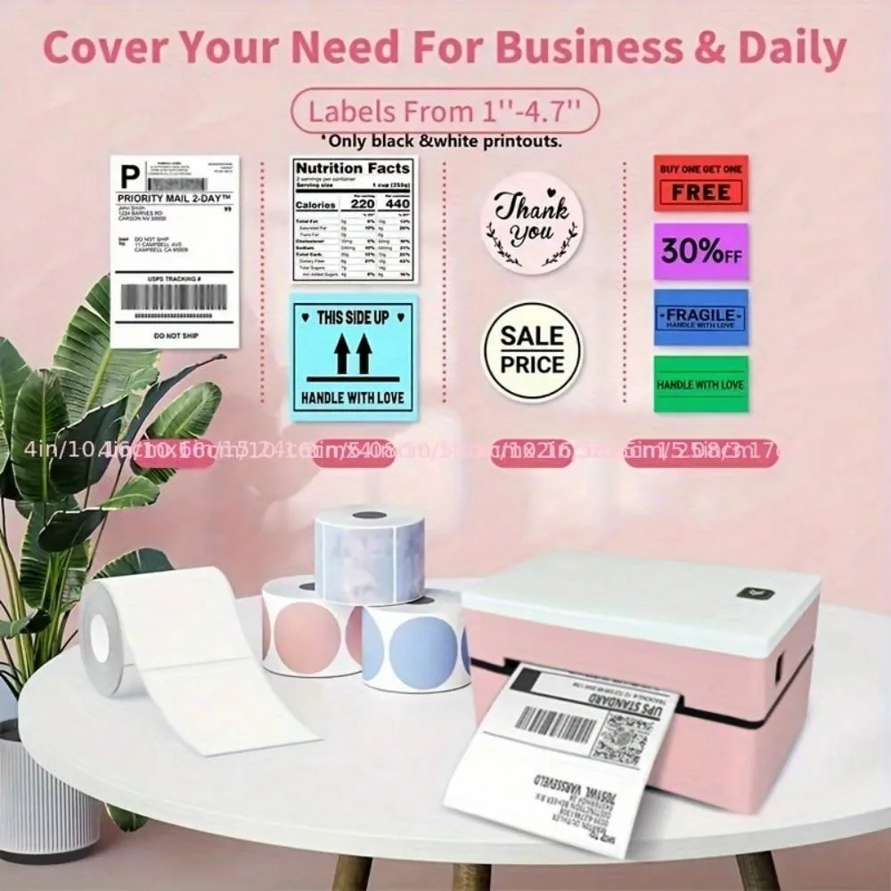 Marklife Thermal Label Printer Marker D200 Bluetooth Shipping Inkless Sticker Printer Compatible with iPhone Android Mac Window