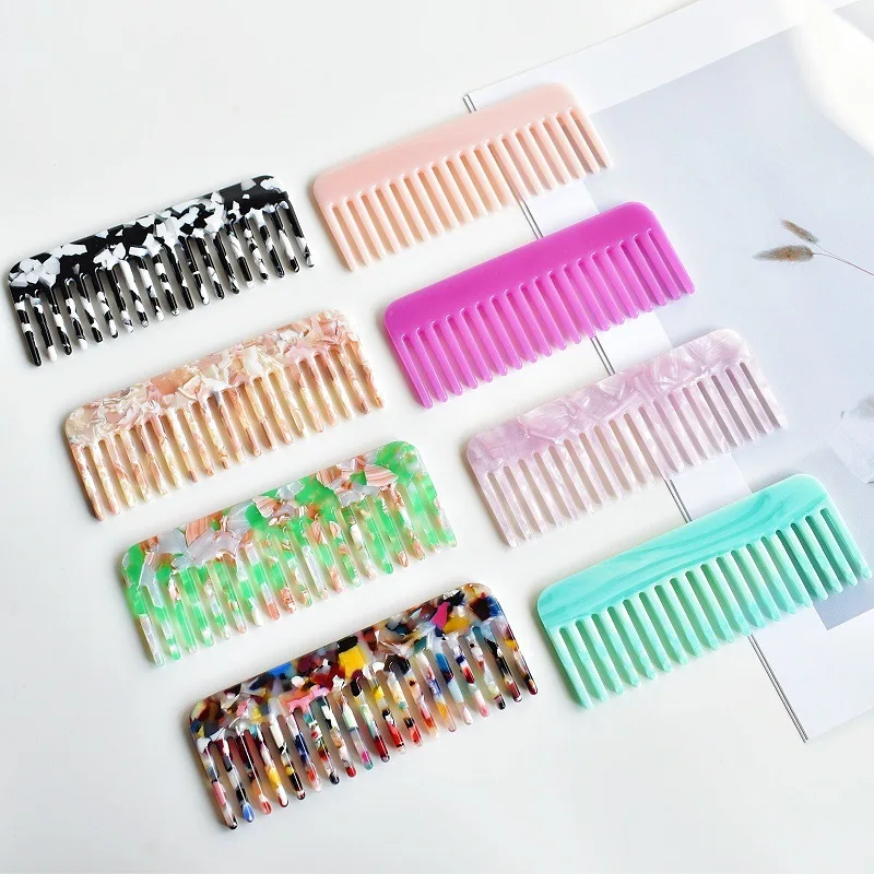 Children Wide Teeth Hair Combs Anti-static Massage Brush Hairdressing Colorful Hairdress Salon Styling Traveling Accessories
