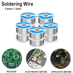 0.8mm 1.0mm Diameter 50g 100g Soldering Tin Wire Tin Melt Rosin Core Solder Soldering Wire Roll No-clean FLUX 2.0% For Soldering