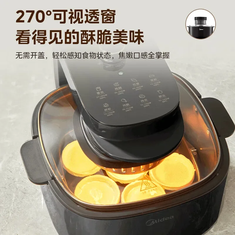 Midea air fryer does not turn over 5.5L large capacity through heating baking and frying 3