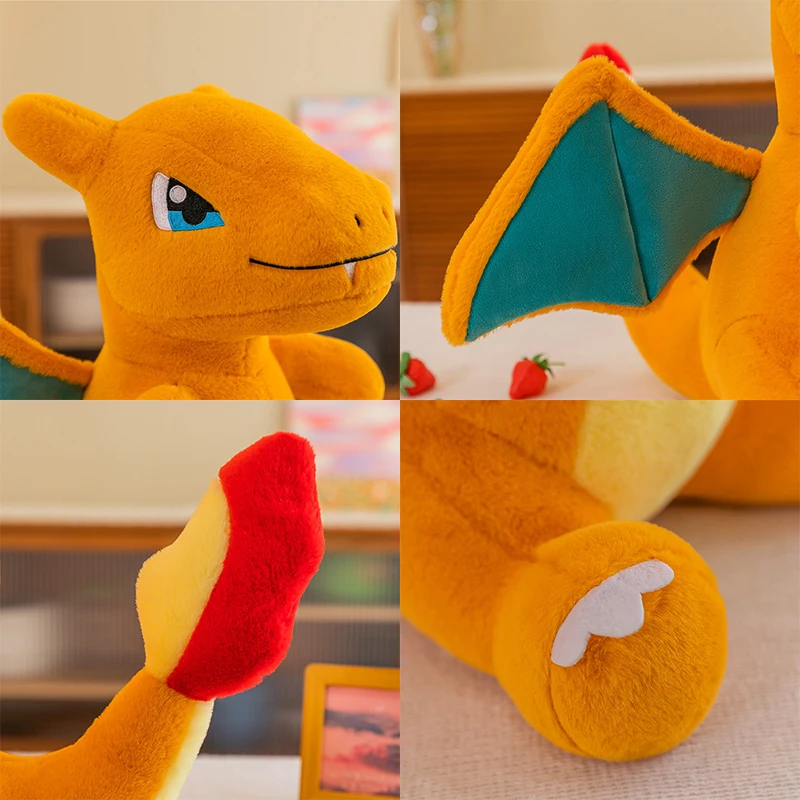 35-65cm roztomilá anime plyš charizard panenka měkké plněné pokémon charizard plyš hraček kreslený živočich podhlavník děti dárky pokoj dekorace