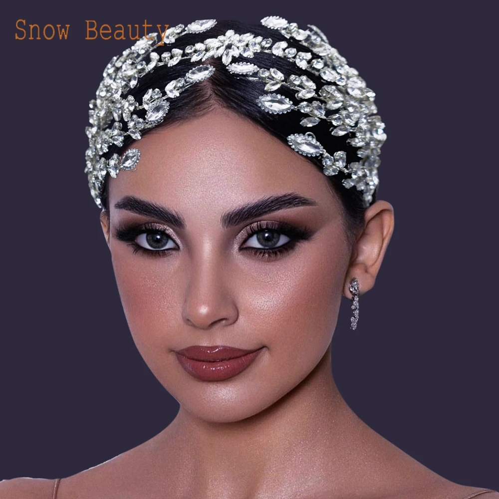 DZ083 Crystal Bridal Head Jewelry Accessories Wedding Headpieces Princess Hairband Tiaras and Crowns Handmade Women Headdress