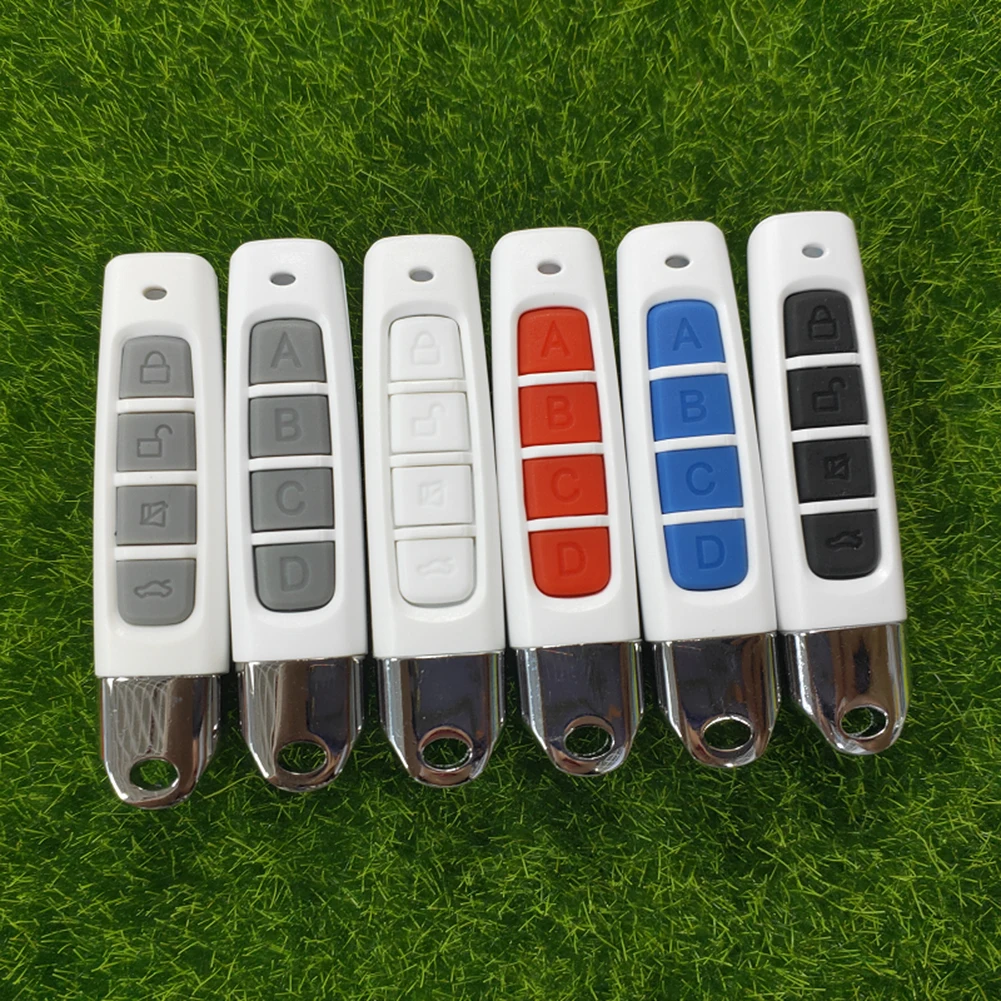 원격 제어 복제 차고 게이트 도어 오프너 컨트롤러, 복제기 복제 코드 키, 배터리 포함, 10 가지 색상, 4 채널 코드 복사, 433MHZ