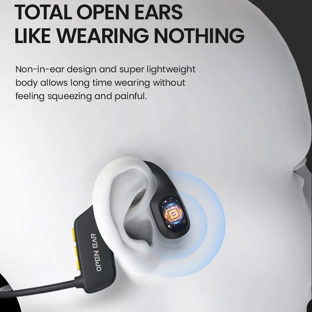 PARAMITA 8GB Storage Swimming Headset IP68 Waterproof Bone Conduction Headset Open Ear Wireless BT 5.2 Ear Hook Earphones Sport 4