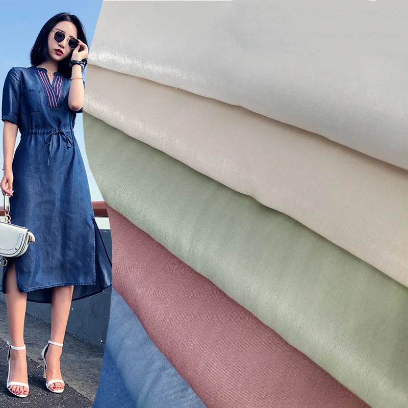 Polyester Cotton Blended Denim Fabric Comfortable Shirt Trousers For