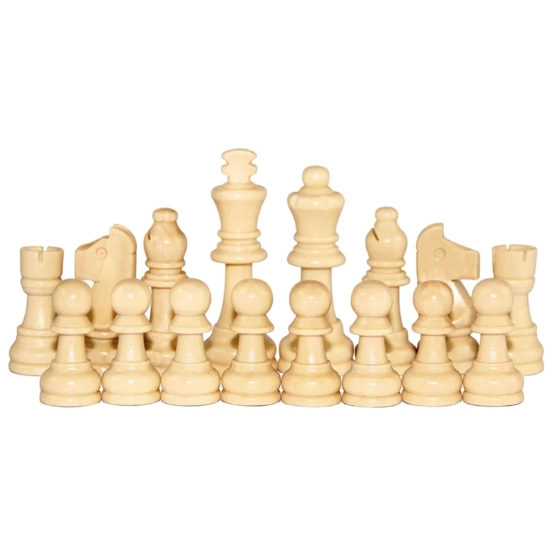 32Pcs Portable International Chess Pieces Pack Tournament Chess Pieces Game Set Chessmen Chess Pieces Pack with No Board