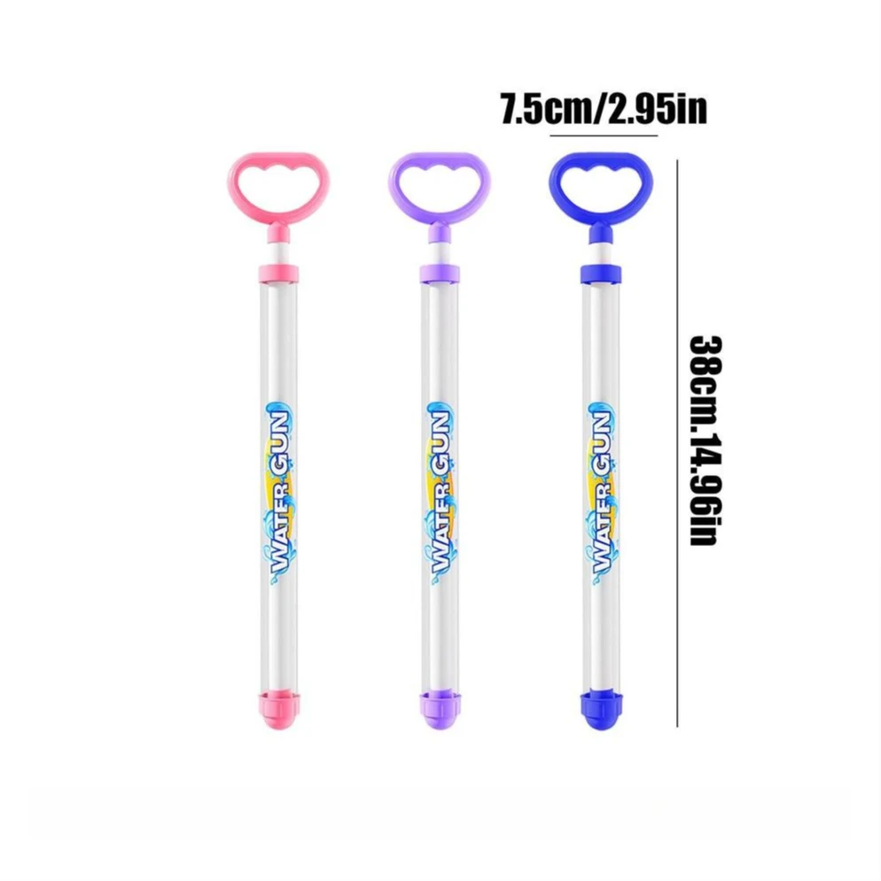 Summer Fireworks Gun Toy, Pull-Action Pump Blaster, Transparent Tube Shooter For Outdoor Beach Pool Water Games_voghion.com