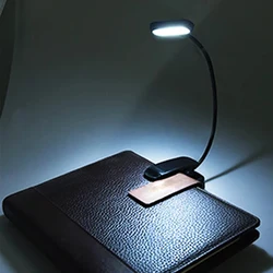 Compact LED Clip - On Reading Light with Flexible Design (Horizontal Type)