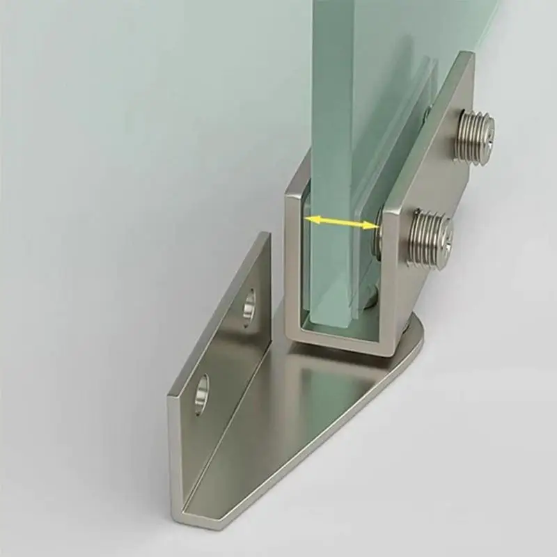 L-shaped Glass Hinges Cupboard Door Hinges Kitchen Accessories Door For Doors Cabinet Doors Kitchen Closet Aluminum Stainless steel hinges, door hinges