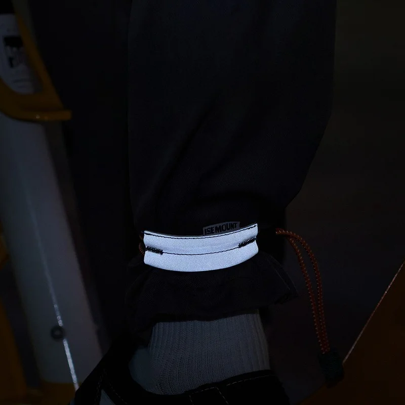 2pcs Reflective Cycling Leg Strap Elastic Adjustable Running Band with Storage Buckle for Outdoor Night Sports and Exercise