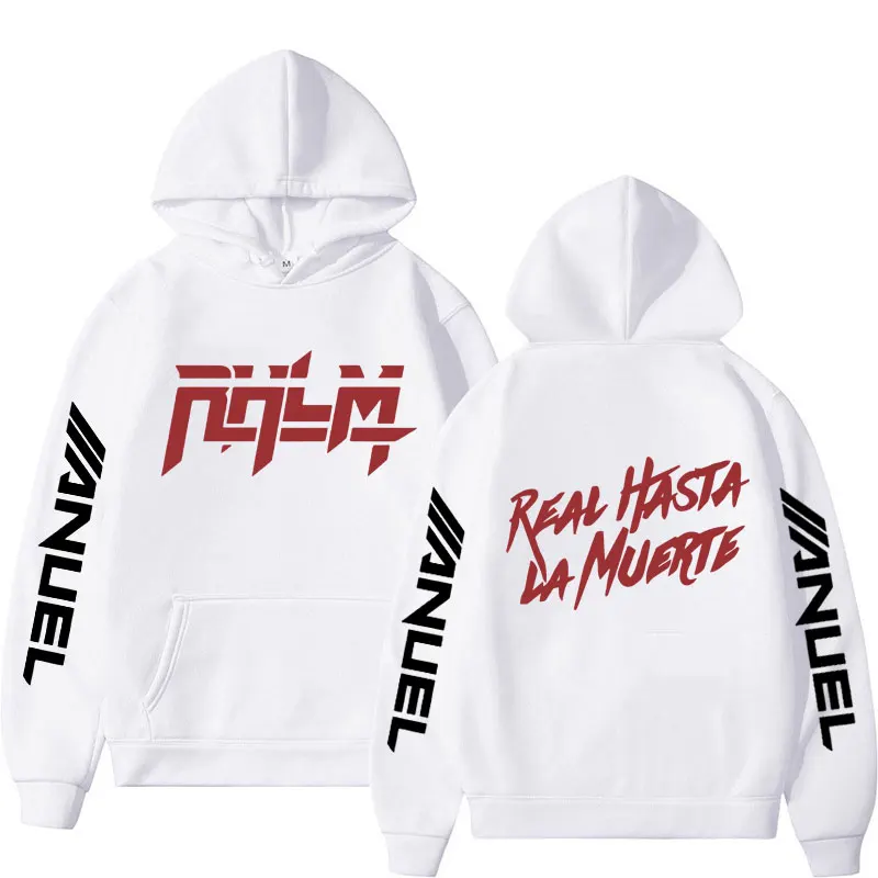 

Rapper Anuel AA Real Hasta La Muerte Print Hoodie Fashion Loose Pullover Casual Hoody Sweatshirt Fleece Men's Hoodies Streetwear