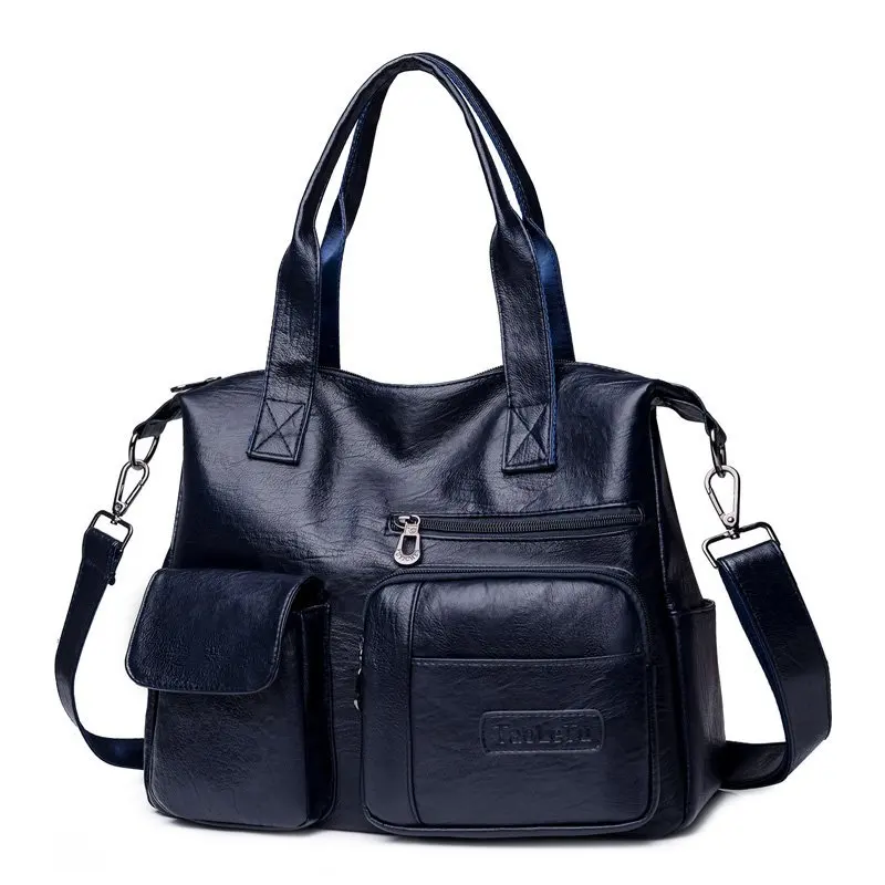 1 piece of vintage women's single shoulder handbag - detachable and adjustable shoulder strap, zipper closure, multiple pockets,