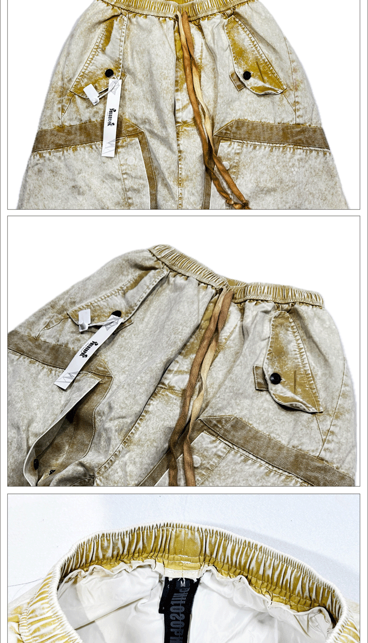 Description Picture 6 of itemDistressed Design Designer Brand High-End Men's Wasteland Style Trousers Casual Pants Overalls Women