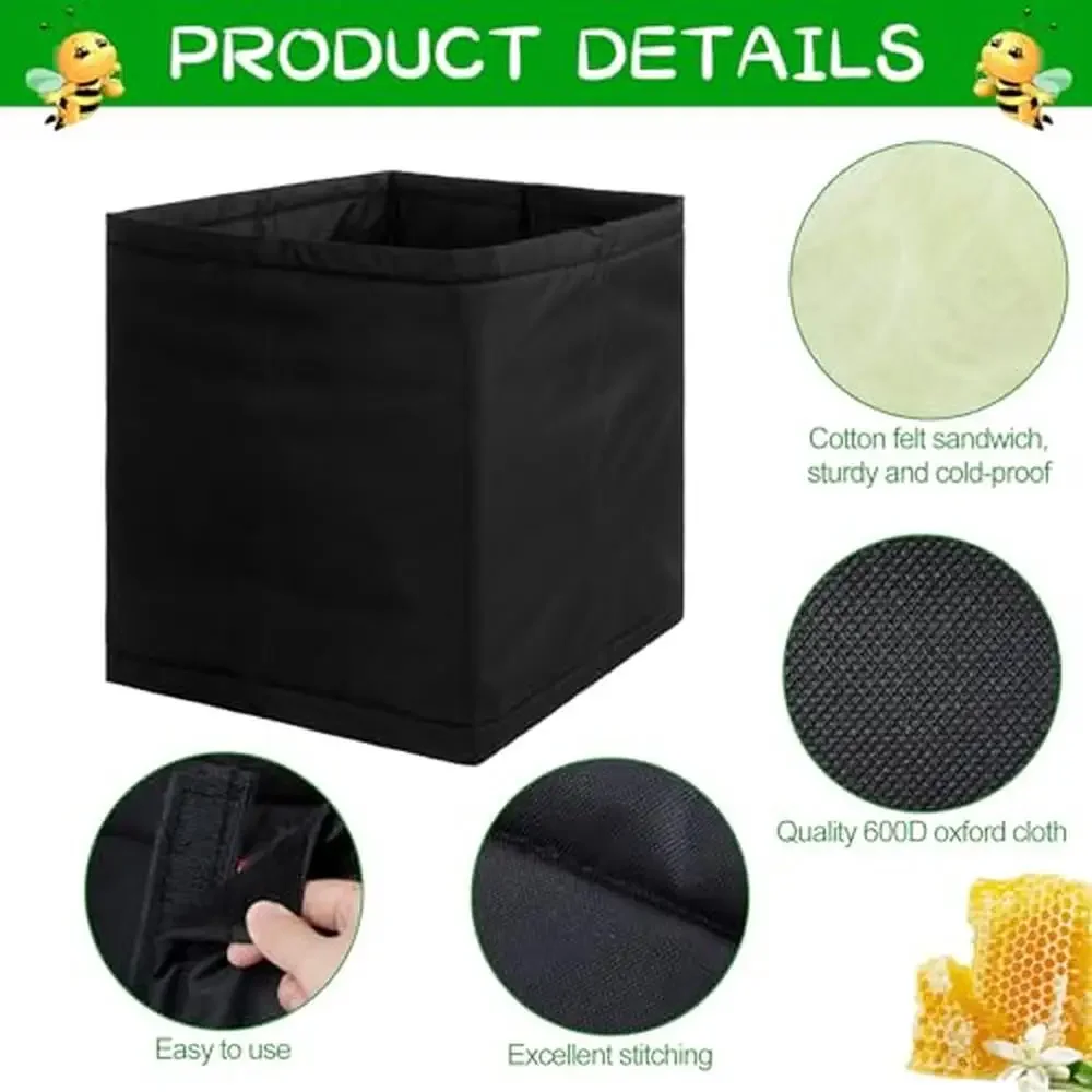 6 Pack Winter Bee Hive Protection Cover Insulation Wraps Windproof Oxford Beekeeping Beekeeper Hive Cozy Wrap Beehive Warm