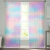Rainbow Gradient Sheer Voile Curtains Window Tulle Curtains for Living Room Bedroom for Kitchen Curtains Decoration 3