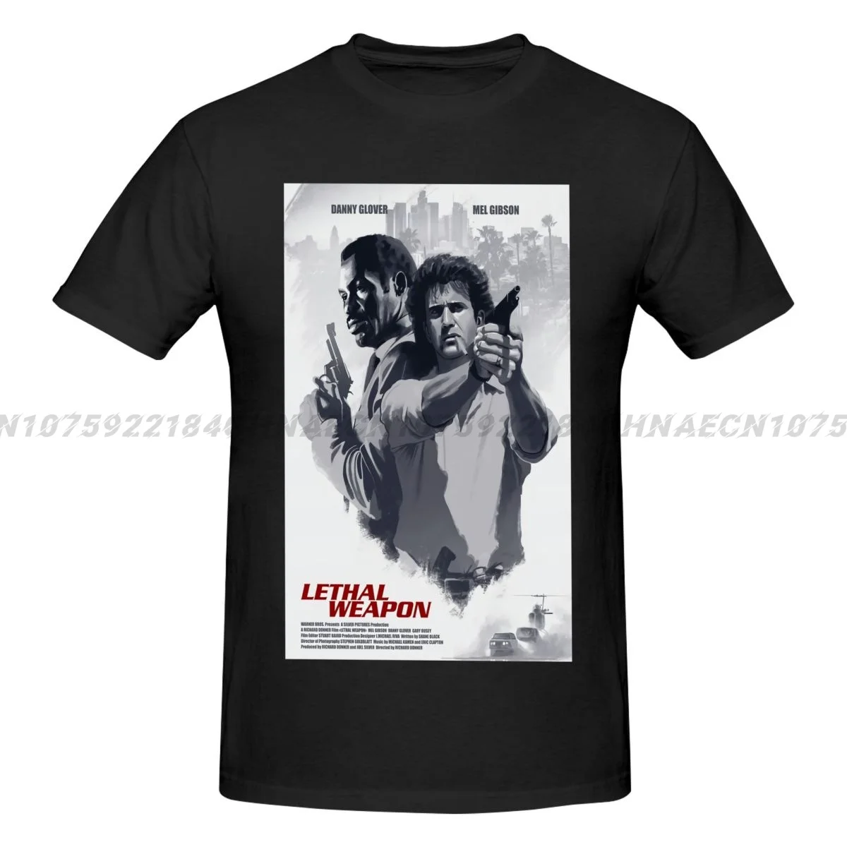 

Футболка мужская с принтом смертельного оружия, винтажная модная тенниска с коротким рукавом, хлопковая Повседневная уютная майка оверсайз