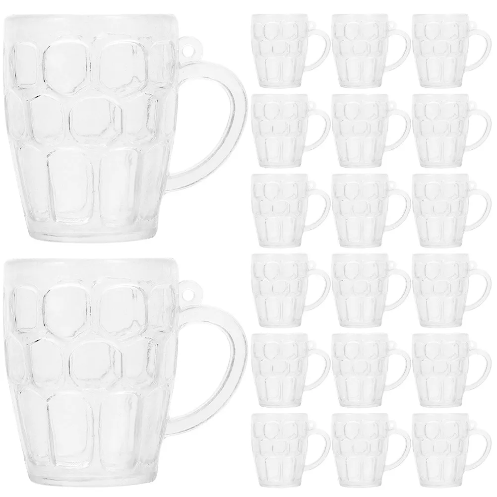 24Pcs 미니어처 맥주 컵 플라스틱 미니 장식 공예 용품 DIY 쥬얼리 만들기 주방 액세서리 미니어처 하우스