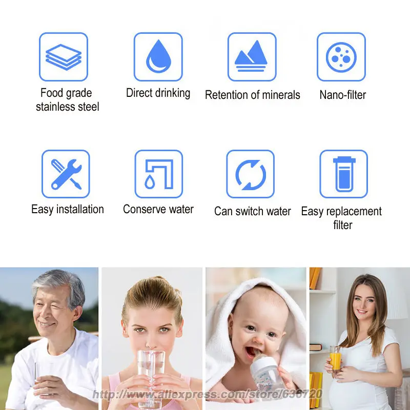 Description Picture 5 of itemUnder Sink Water Filter System, , Reduces Lead, Chlorine, Bad Taste & Odor, Direct Connect Water Filter, 5K-10K Gallons