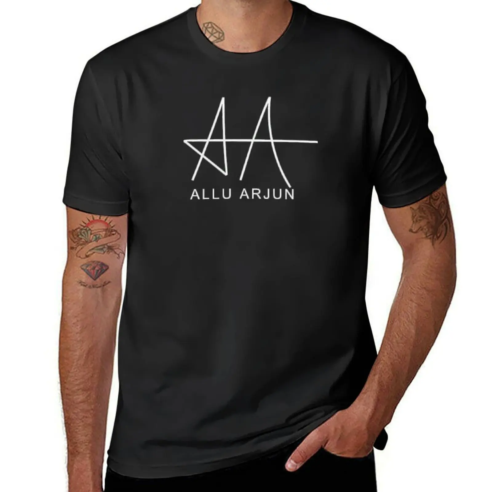 Allu Arjun Logo T-Shirt animal prinfor boys cute tops anime black t shirts for men