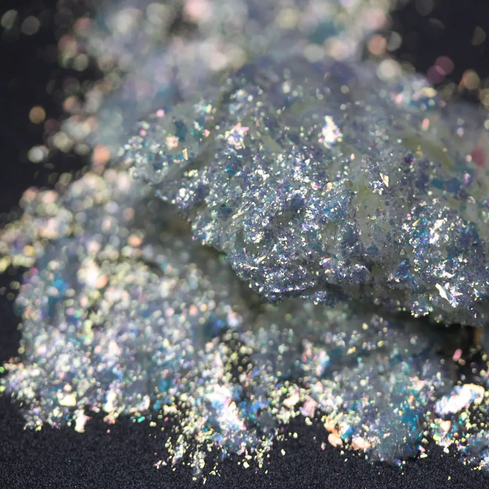 오팔 무지개 빛깔 화이트 글리터 파우더 화장품, 메이크업 립글로스 바디 에델바이스 페인트 수지 텀블러, 도매 벌크 믹스