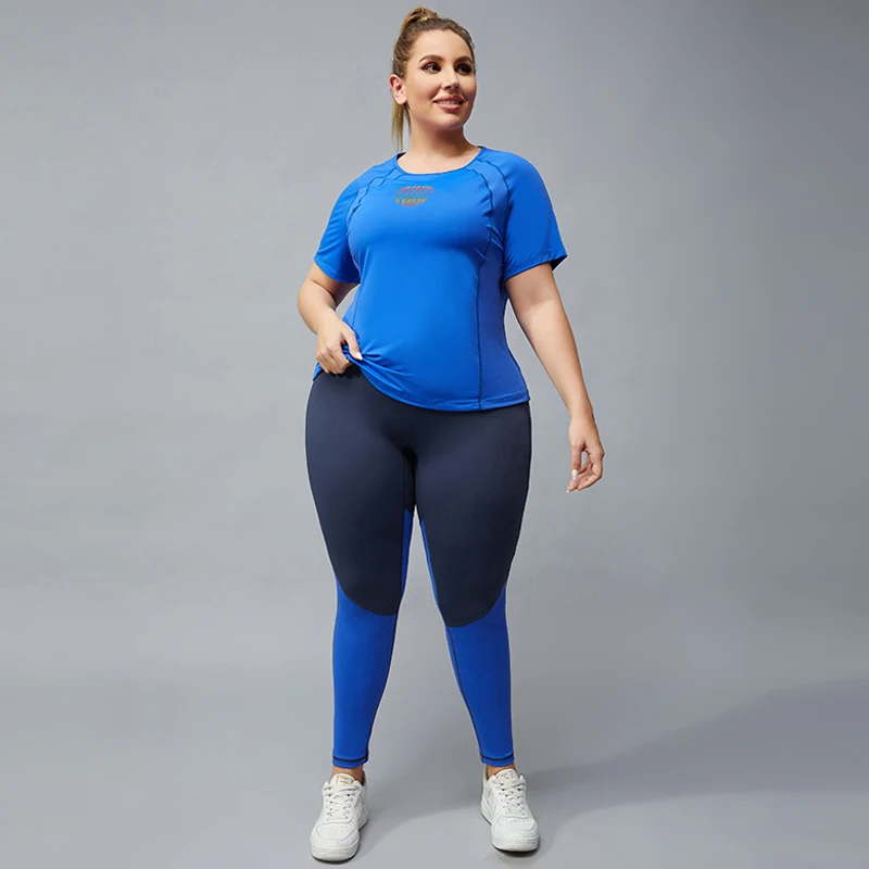 Large Size Sport Suit Fat Girl Gym Fitness Running Set Yoga Workout Clothes  For Women Tracksuits 4XL Sport Leggings Set 2 Piece - AliExpress