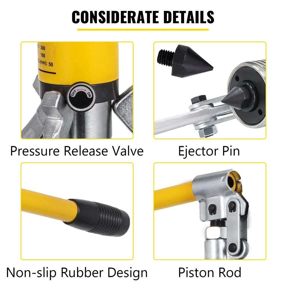 VEVOR Hydraulic Gear Puller, 10/15 Ton Capacity Hydraulic Puller, 3 Jaws Bearing Hub Separator, for Pulling Hubs,Gears, Bearings 5