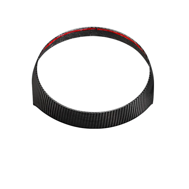 미니 쿠퍼 컨트리맨 F60 용 중앙 제어 디스플레이 장식 커버 링, 실제 탄소 섬유 인테리어 외부 자동차 액세서리