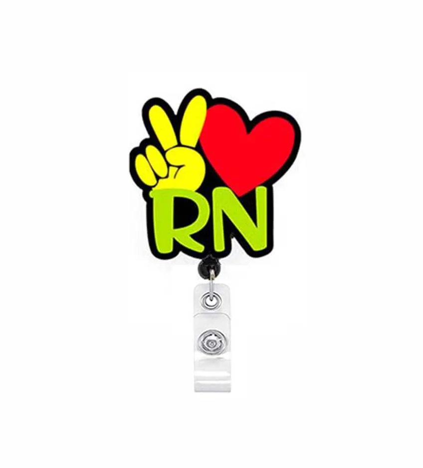 Acrylic Medical LPN CNA MA RN RT LVN Nurse Badge Reel Retractable ID Badge  Holder With 360 Rotating Alligator Clip Name Holder - AliExpress