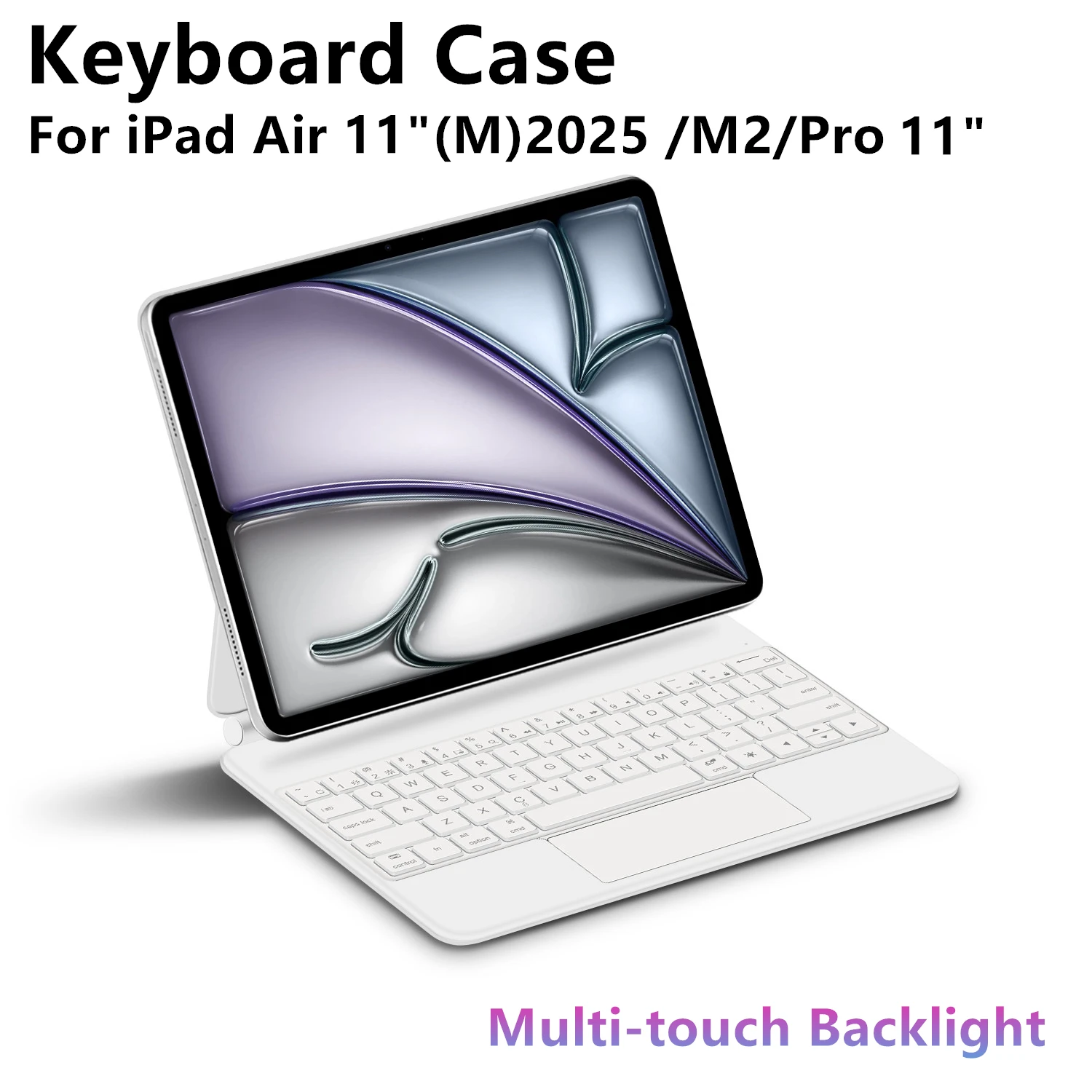 Magic Keyboard For iPad Air 11 inch M3 M2 7th 6th 5th 4th Pro 3rd generation Smart Cover Case Folio Multi-touch Backlight