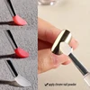 ZZ06 Nail Arts Silicone Applicator Sticks Reusable Chrome Glitter Applying Manicure Tool Easy-Daub Pigment Silicone Nail Brush 5