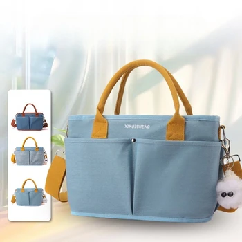 Borsa portaoggetti per passeggino, borsa multiscomparto di grande capacità, utilizzata per trasportare pannolini, giocattoli, borse per pannolini per biberon