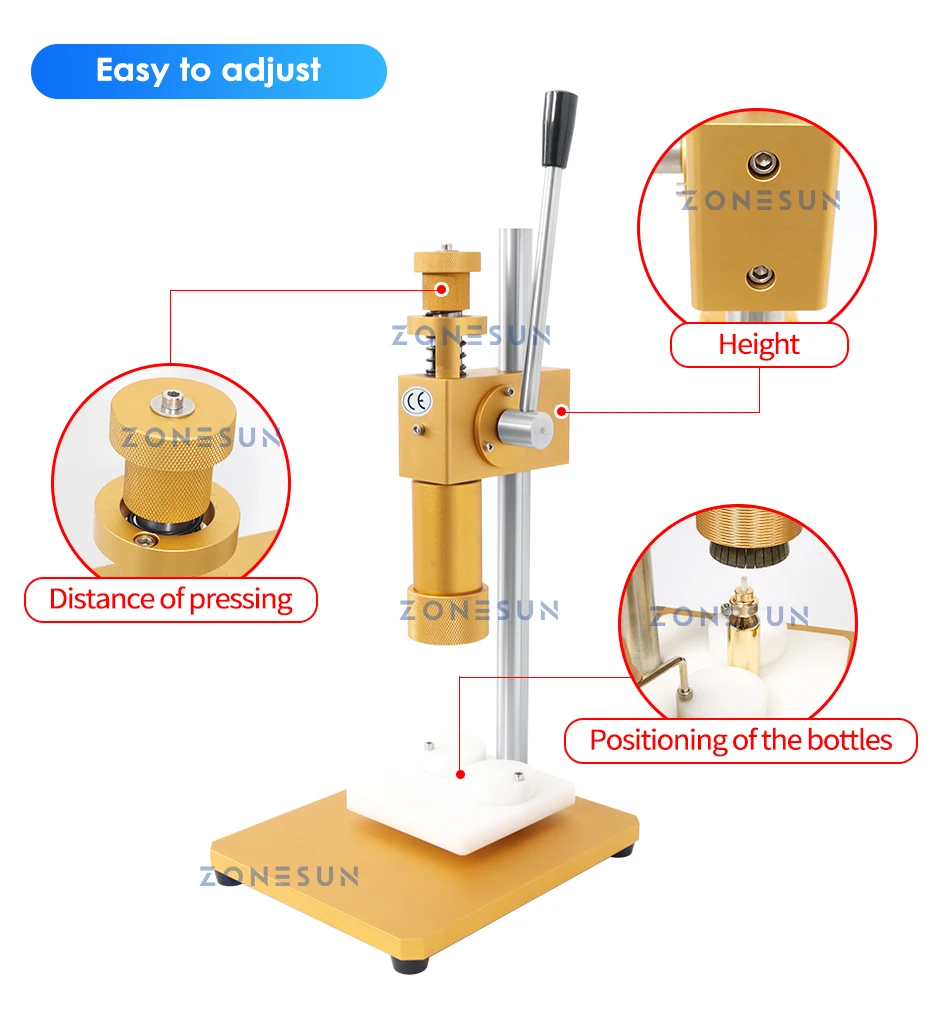 ZONESUN ZS-TYG2 Dual-use Manual Perfume Bottle Capping Machine