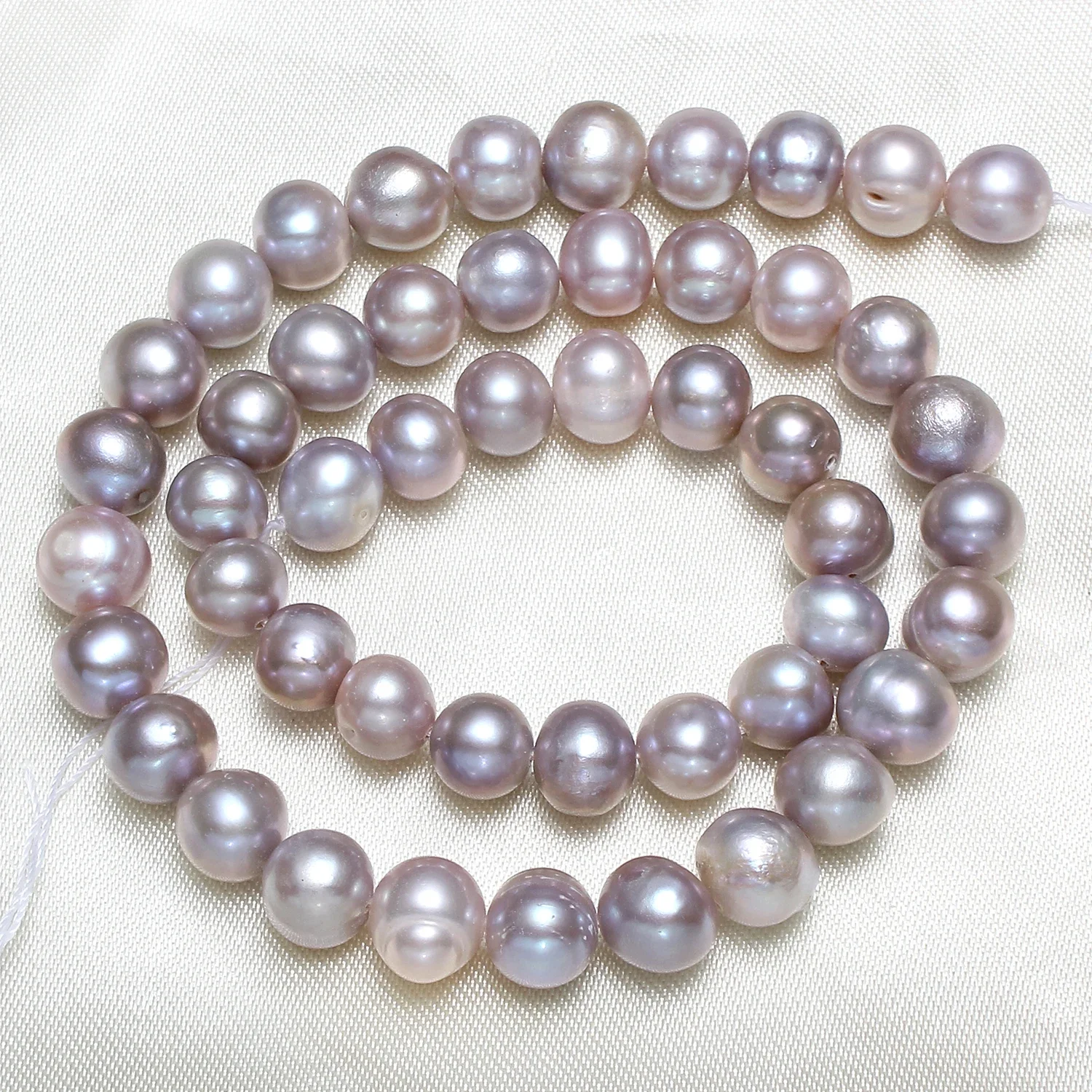 8-9mm Grade AAA Pink White Pearl Beads Round Potato Freshwater Pearls Bead Jewelry Making Beads Pearls Hole 0.8mm
