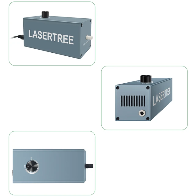 LASER TREE Laser Air Assist Compressor 15L/Min Air Pump for Remove Smoke and Dust for Laser Engraver Cutter Machine 6