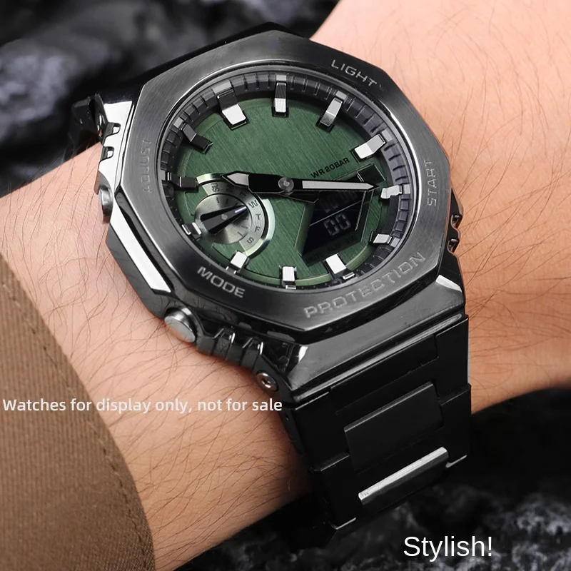 Фото Металлический ремешок GA2100 CasiOak series для Casio G-SHOCK GM-2100 GA-2110 трендовая индивидуальная модификация цепочка для часов из нержавеющей стали №4