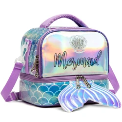 Enchanted Mermaid Lunch Set for Kids with Bento Box and Stainless Steel Water Bottle (11802 - 1yuweiCB)