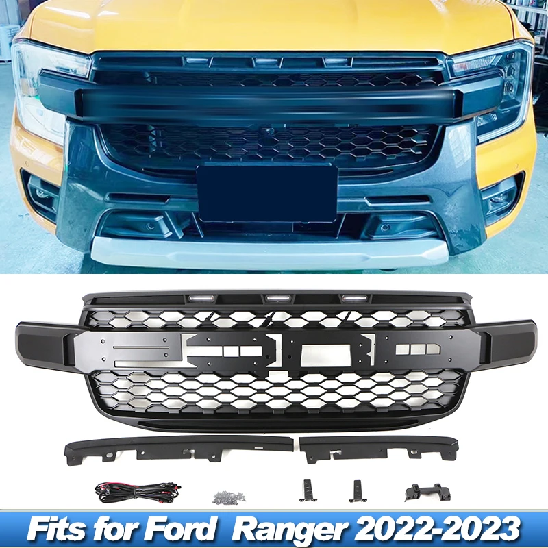 

Подходит для FORD Ranger 2022 2023, радиатор с лампочками, модификация переднего бампера