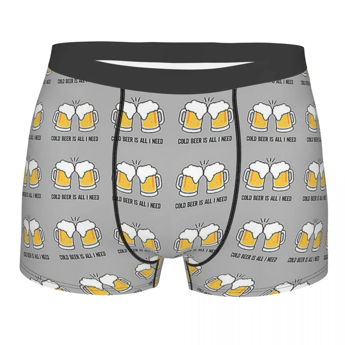 

Men Drinks Beer Boxer Briefs Shorts Panties Breathable Underwear Boys Lover Homme Novelty Plus Size Underpants