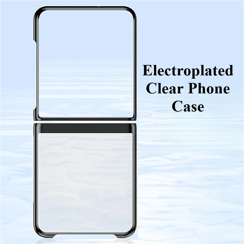 Luxury Electroplated Transparent Phone Case - 2-Piece Set, Clear Plating Cover